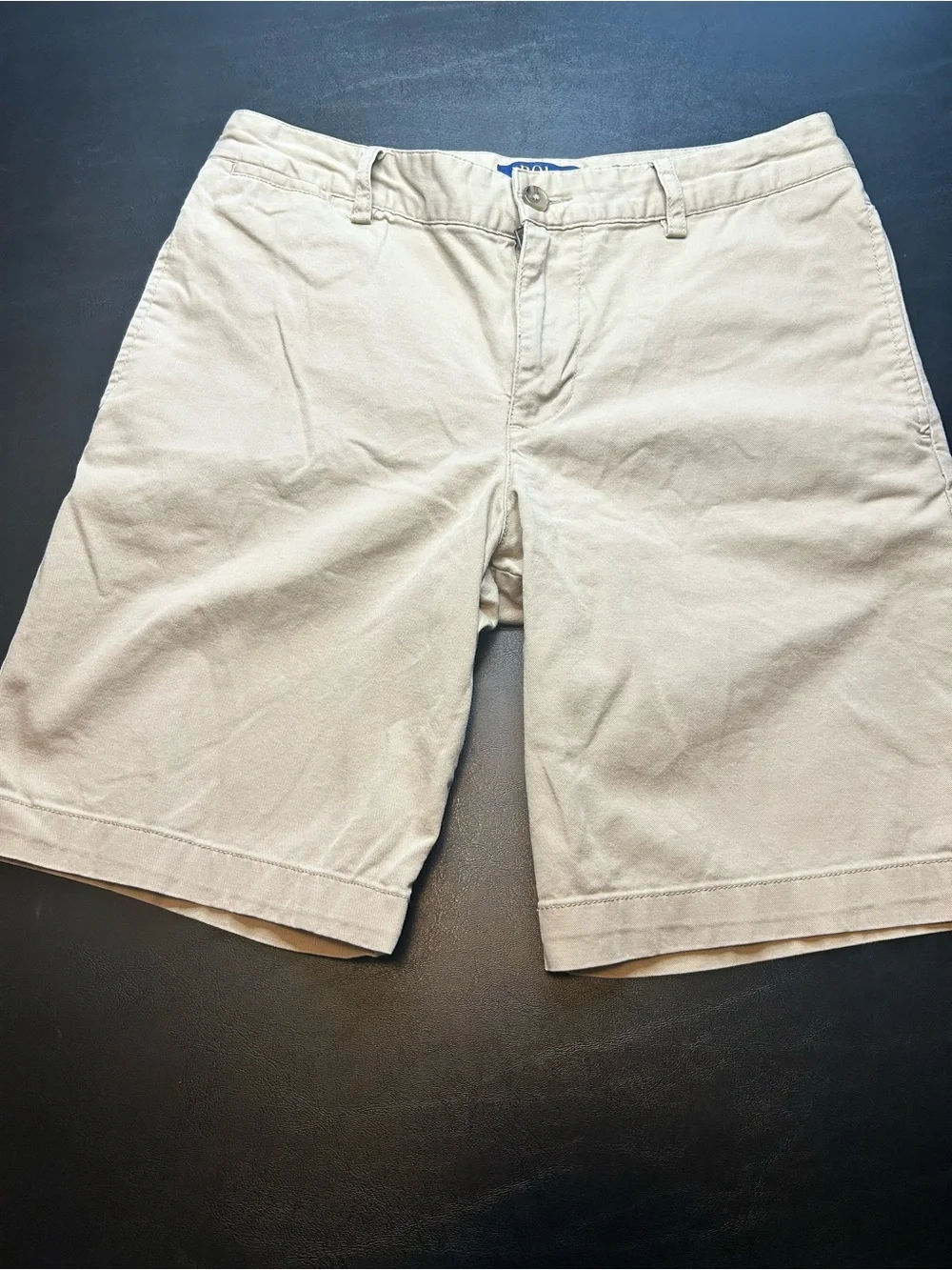 Boys Flat Front Khaki Shorts - Classic Neutral